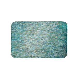 Spring Rain on A Lake Bathroom Bath Mat Juul