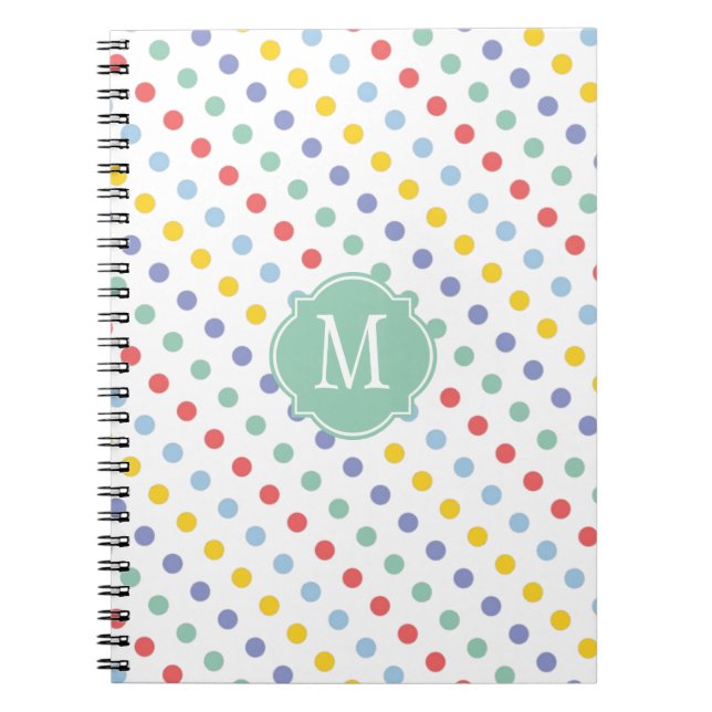 Spring Rainbow Monogram Notebook (Front)