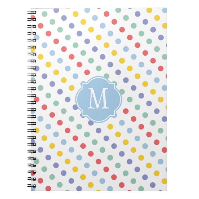 Spring Rainbow Monogram Notebook (Front)