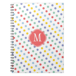 Spring Rainbow Monogram Notebook