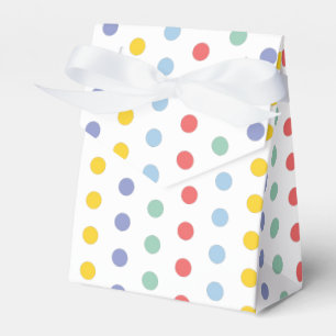 Spring Rainbow Polka Dot Pattern Favour Box