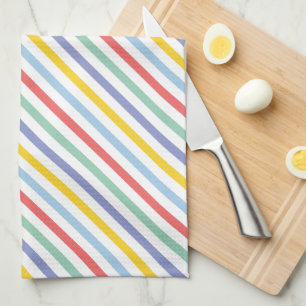 Spring Rainbow Stripe Pattern Towel