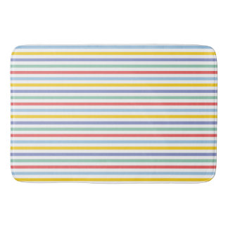 Spring Rainbow Striped Bath Mat