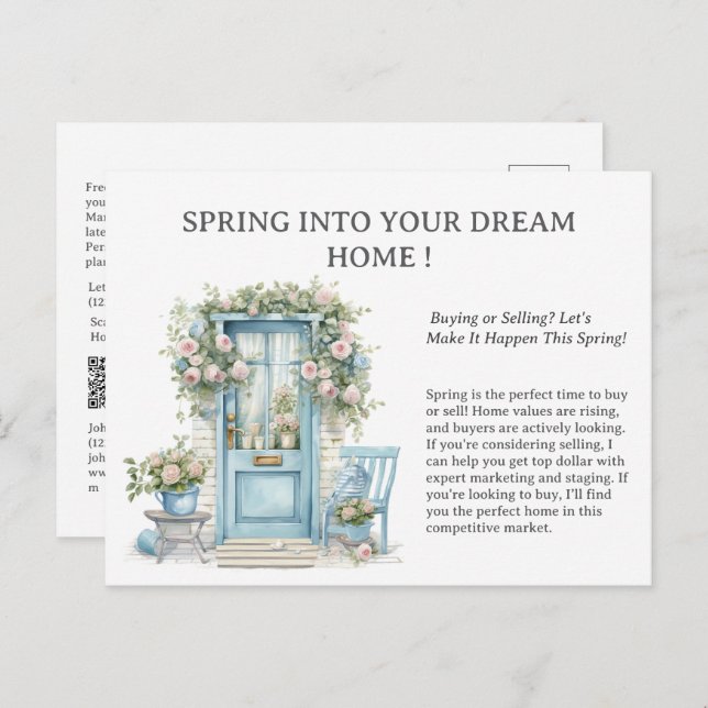 Spring Real Estate Postcard (Front/Back)