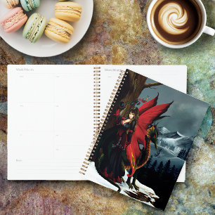 Spring Red Fairy Dragon Mother Nature Fantasy Planner