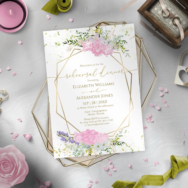 Spring Rehearsal Dinner Invitation Wildflower (Creator Uploaded)