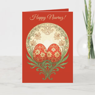 Spring Renewal Eggs Art Nouveau Persian Design Card