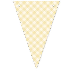 Spring Retro Gingham Buttercream Bunting Flags