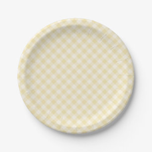 Spring Retro Gingham Buttercream Paper Plate