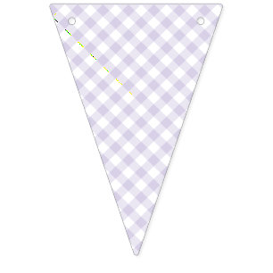 Spring Retro Gingham Dusty Lavender Bunting Flags