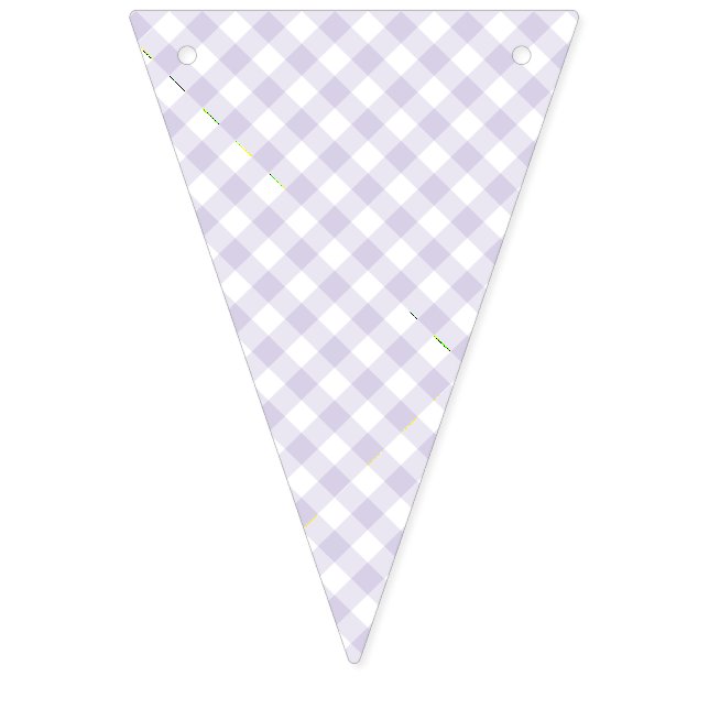 Spring Retro Gingham | Dusty Lavender Bunting Flags (First Flag)