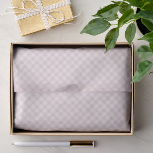 Spring Retro Gingham Soft Blush Tissue Paper