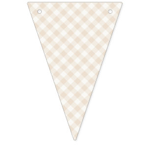 Spring Retro Gingham Soft Linen Bunting Flags