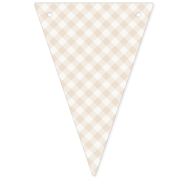 Spring Retro Gingham | Soft Linen Bunting Flags (First Flag)