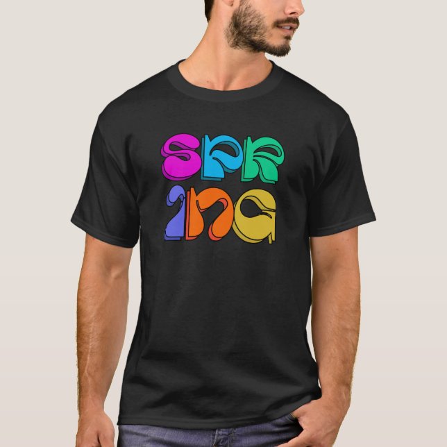 Spring retro modern colourful funny frendly T-Shirt (Front)