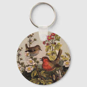 Spring Robin Birds Red Birding Keychain