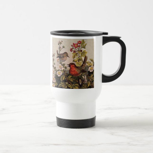 Spring Robin Birds Red Birding Travel Mug (Right)