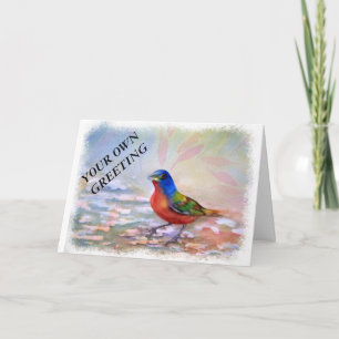 SPRING ROBIN CUSTOMIZABLE GREETING CARD