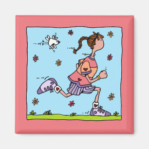 spring runner (woman) magnet