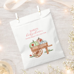 Spring Rustic Modern Pumpkin Labybug Baby Shower Favour Bag