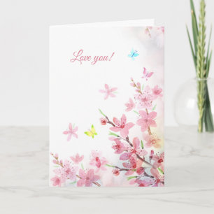 Spring Sakura greeting card