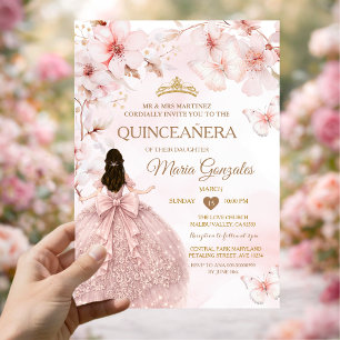 Spring Sakura Quinceañera Sweet 16 Cherry blossom Invitation