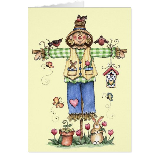 Spring Scarecrow - Greeting Card