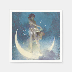 Spring Scattering Stars vintage illustration Napkin