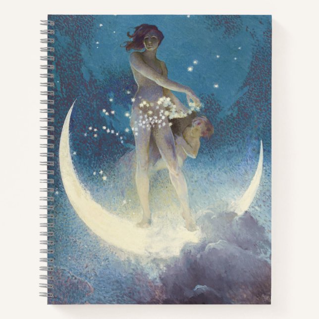 Spring Scattering Stars vintage illustration Notebook (Front)