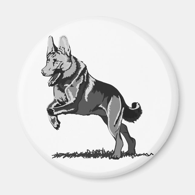 Spring Schäferhund Magnet (Front)