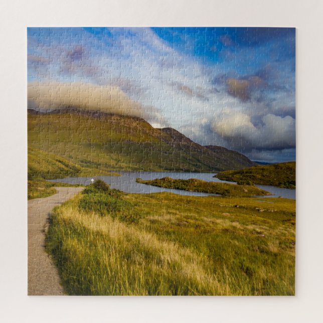 Spring Scottish Mountain Lake Landscape Highlands Jigsaw Puzzle (Vertical)