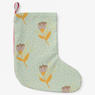 Spring seamless folk flower doodle pattern. Hand d Small Christmas Stocking