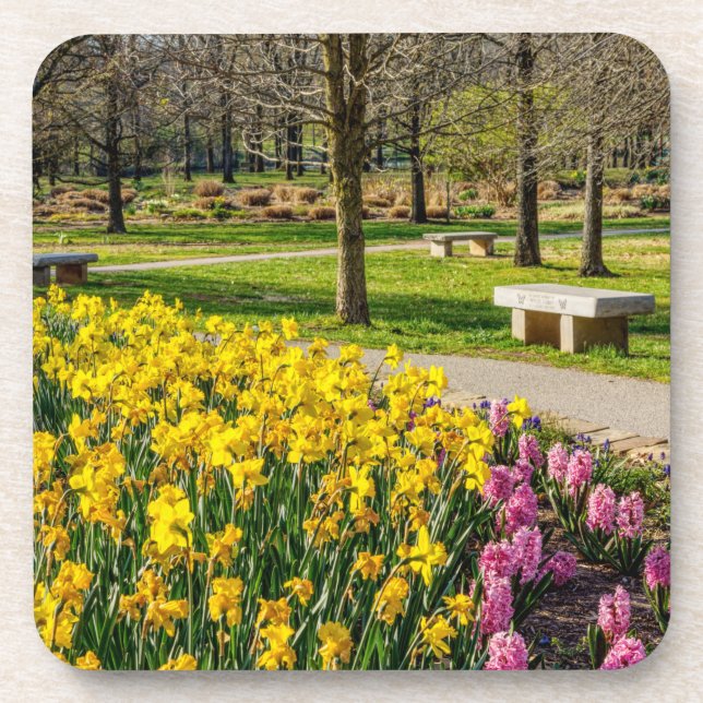 Spring Season Flower Garden Coaster (Front)