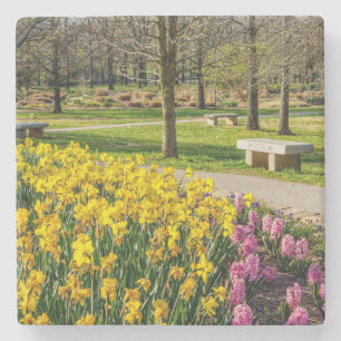 Spring Season Flower Garden Stone Coaster
