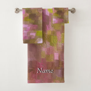 Spring Season Pinks Abstract Bathroom Set
