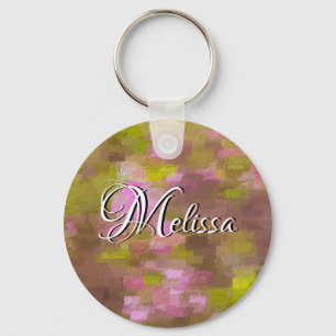 Spring Season Pinks Abstract Key Chain