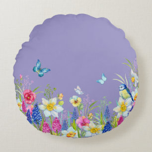 Spring season round pillow
