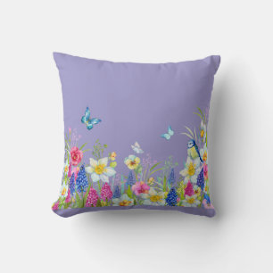 Spring season throw pillow