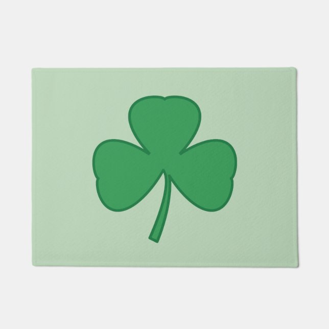 Spring Shamrock Welcome Doormat (Front)