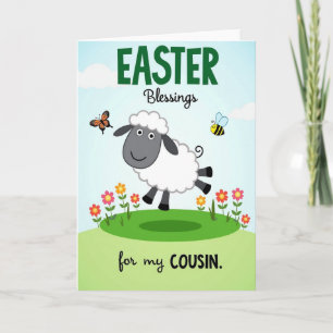 Spring Sheep Greeting Card