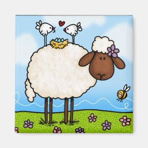 spring sheep magnet