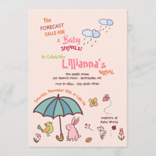 Spring Showers Baby Shower Invitation