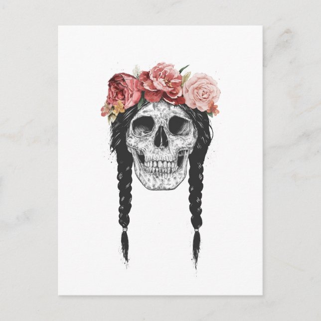 Spring skull postcard (Front)