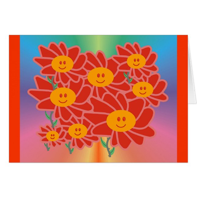 Spring Smilies Day!  Card Blank (Front Horizontal)