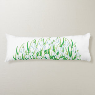 Spring Snowdrops Body Pillow