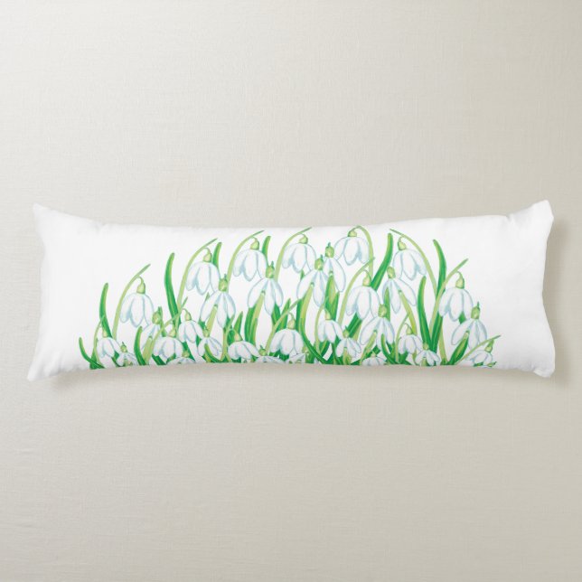 Spring Snowdrops   Body Pillow (Front)