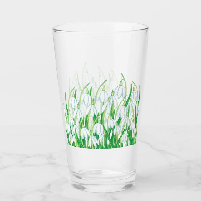 Spring Snowdrops  Glass (Front)