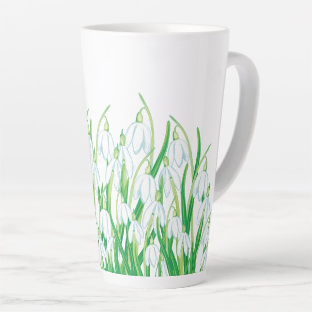 Spring Snowdrops   Latte Mug (Right Angle)