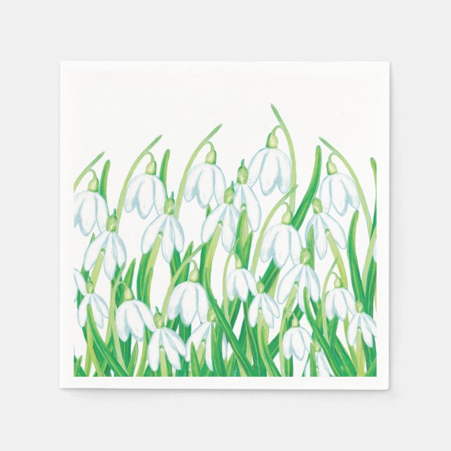Spring Snowdrops  Napkin (Front)