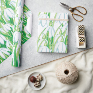 Spring Snowdrops  Wrapping Paper
